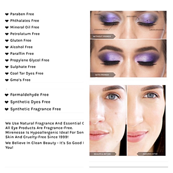 NEW MIRENESSE Sexy Secret 24-Hour EYE PRIMER & Mini CREASE PROOF CONCEALER - Picture 10 of 10